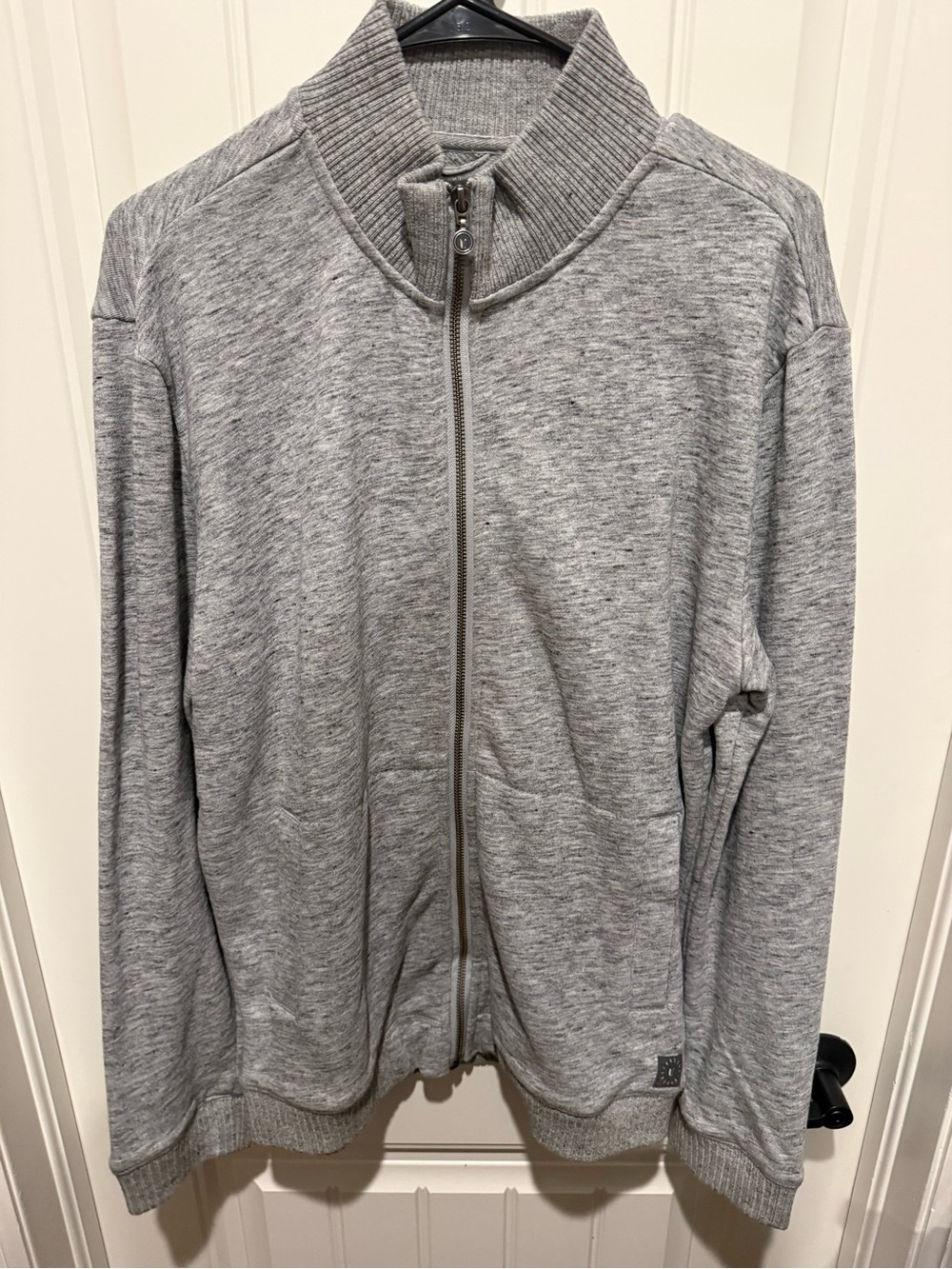 Linksoul Men's Heather Gray Full-Zip Sweater Jacket